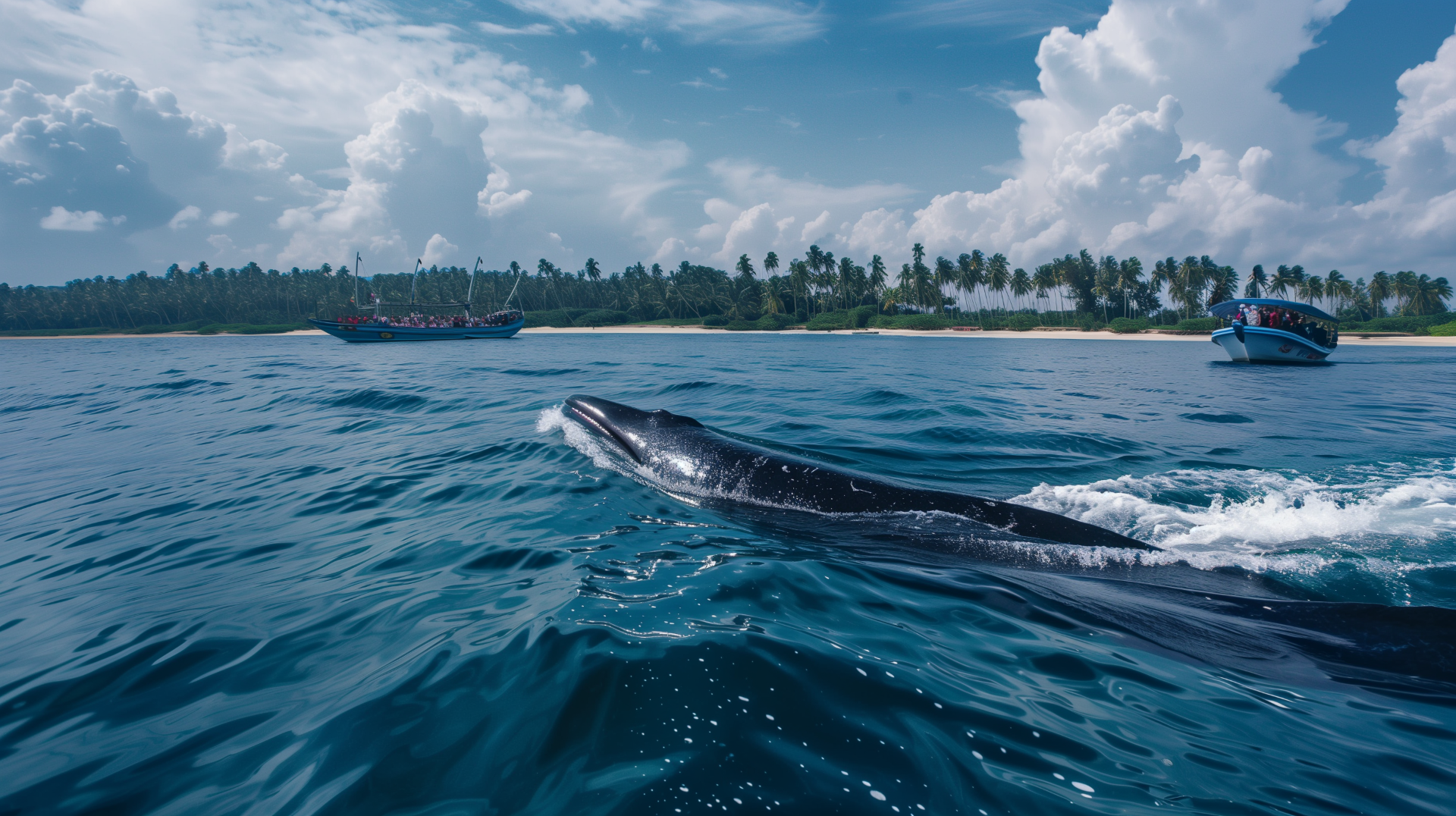 LE FASCINANT PASSAGE DES BALEINES AUX ABORDS DE NOSY BE - MADAGASCAR